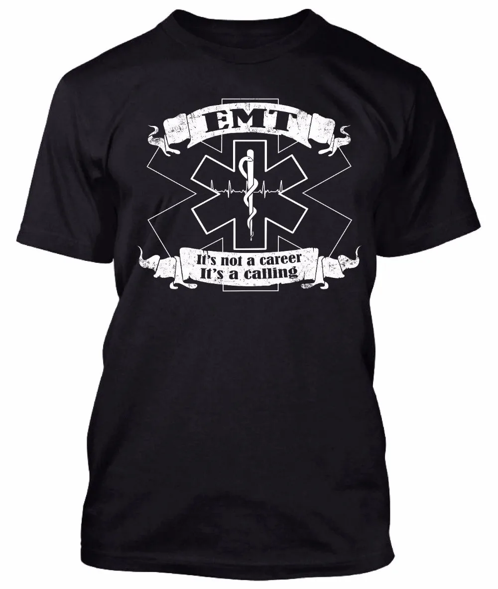 Качественная хлопковая футболка для мужчин рубашка EMT экстренная медицинская