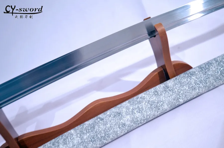 1060 STEEL oil quenching clay tempering golden blade handmade katana sword