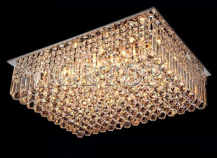 Современные K9 Кристальные люстры квадратные светодиодные светильники для