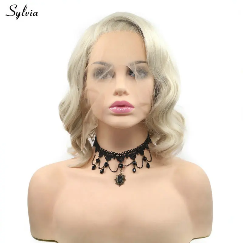 Sylvia парик короткие вьющиеся волосы женские боковые части синтетические
