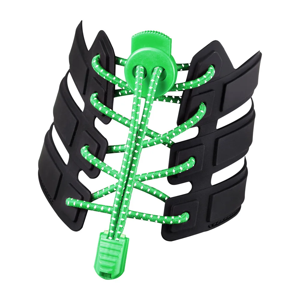 Reflective Lock lace 6 colors a pair Of Locking Shoe Laces Elastic Sneaker Shoelaces Shoestrings Running/Jogging/Triathlon