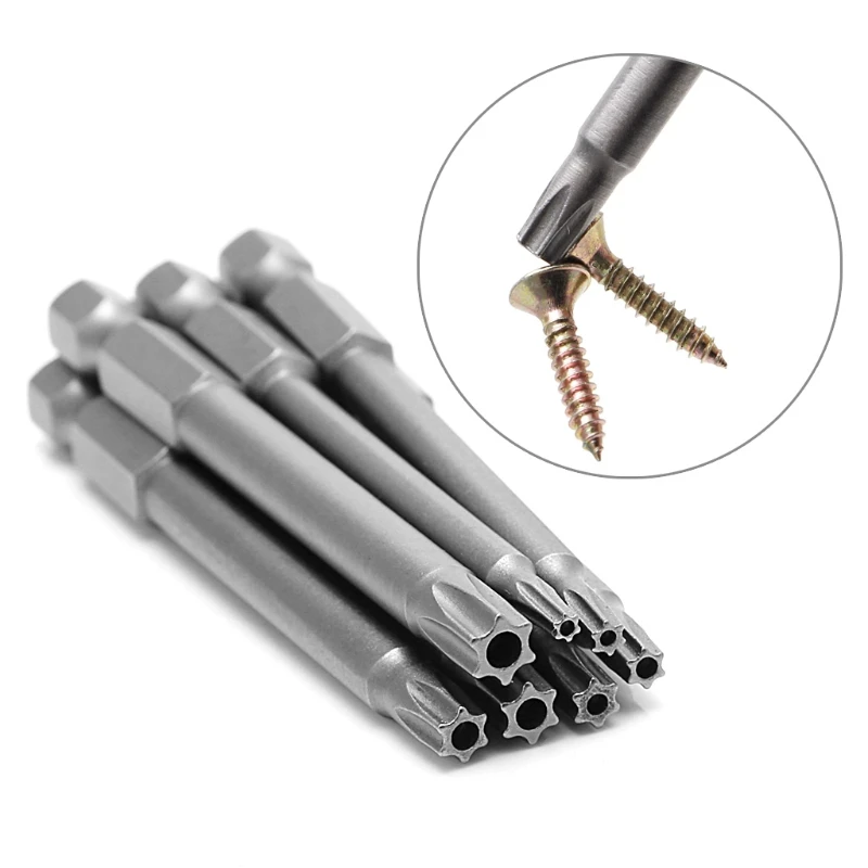 Магнитная отвертка Torx 7 шт. 75 мм 1/4 дюйма с шестигранным хвостовиком для