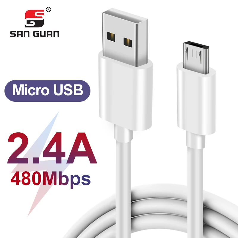 Кабель micro usb белого цвета 1 м/3 3 фута высококачественный кабель быстрой зарядки 2 4