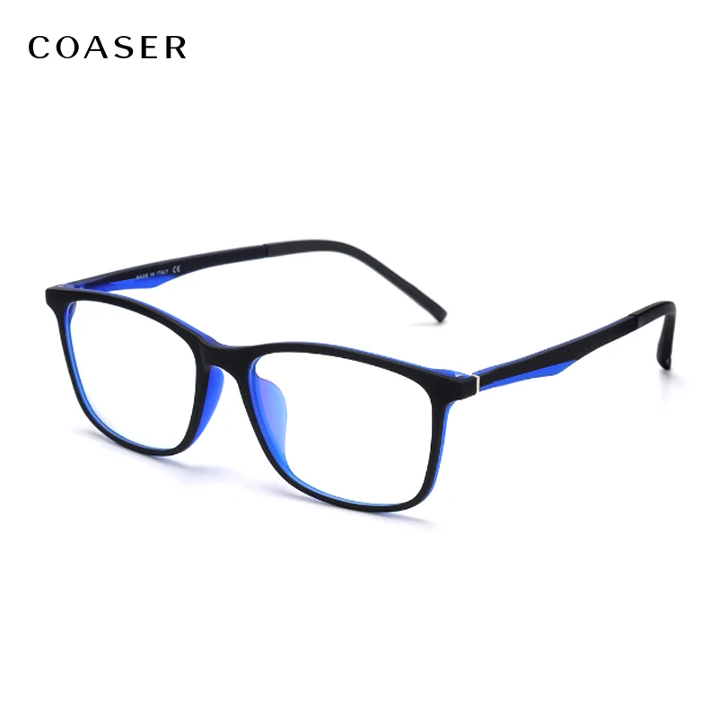 

COASER Trendy Square Optical Eyeglasses Women Men Glasses Frame TR90 Lighter Reading Prescription Computer Spectacle frame