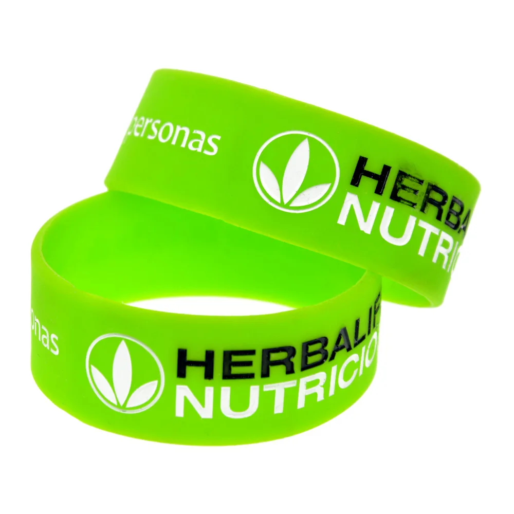 OBH 1 шт. Cambiando ла вида de las personas Wristband Силикона шириной в один дюйм черно