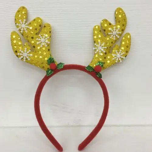 Рождественская Детская повязка на голову с оленями и для маленьких детей