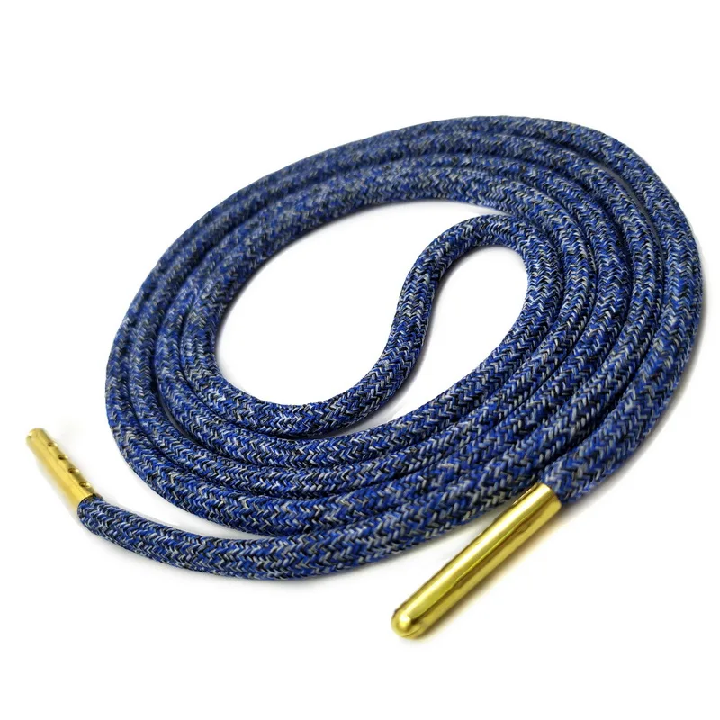 01 Sapphire Blue JUPHIAR круглые шнурки с золотой металлической головкой, толстые камуфляжные карамельные цвета, шнурки для обуви, подходят для всех мужчин и женщин, спортивная обувь - Цвет: 01 Sapphire Blue