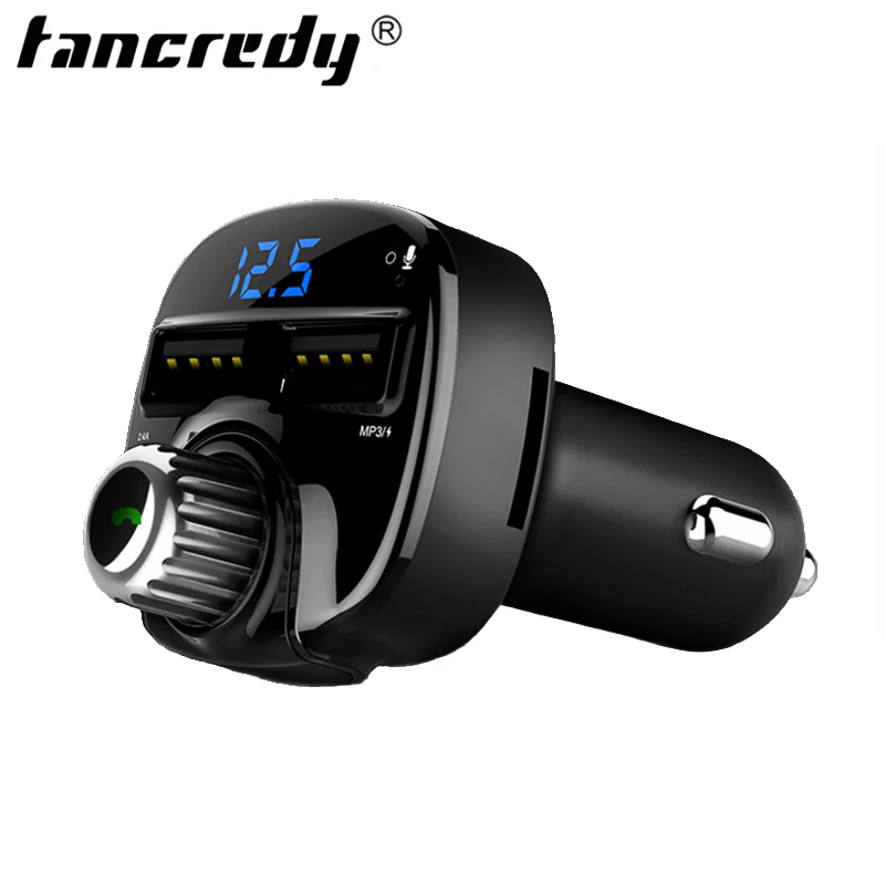 Беспроводной FM трансмиттер Tancredy Bluetooth автомобильный комплект громкой связи