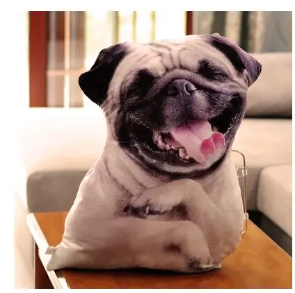 Online 3D Büyük Peluş Bulldog Oyuncak Simülasyon Bulldog Yastık Hediye Yaklaşık 90cm