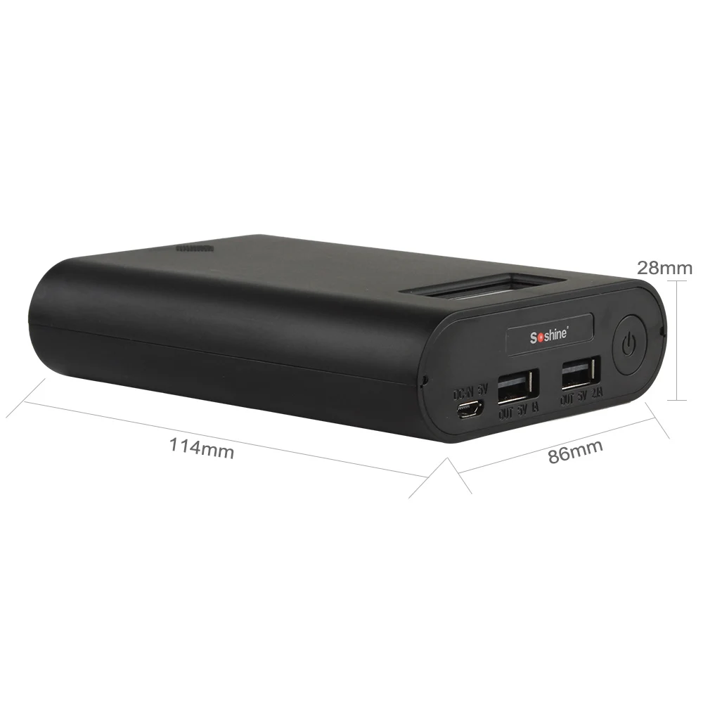 Портативный аккумулятор SoShine E3S 4*18650 зарядное устройство для iPhone android USB