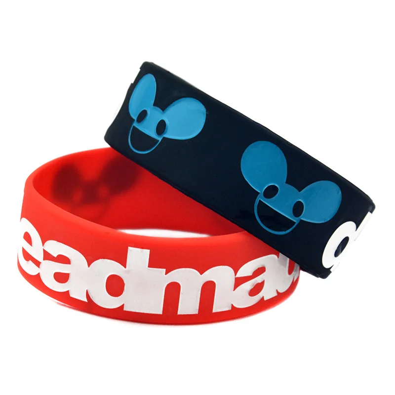 OBH 2 шт 1 дюйм широкий браслет DJ Deadmau5 силиконовый резиновый браслет