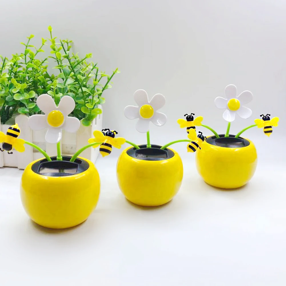 Креативный пластиковый цветочный орнамент на солнечных батареях раскладной