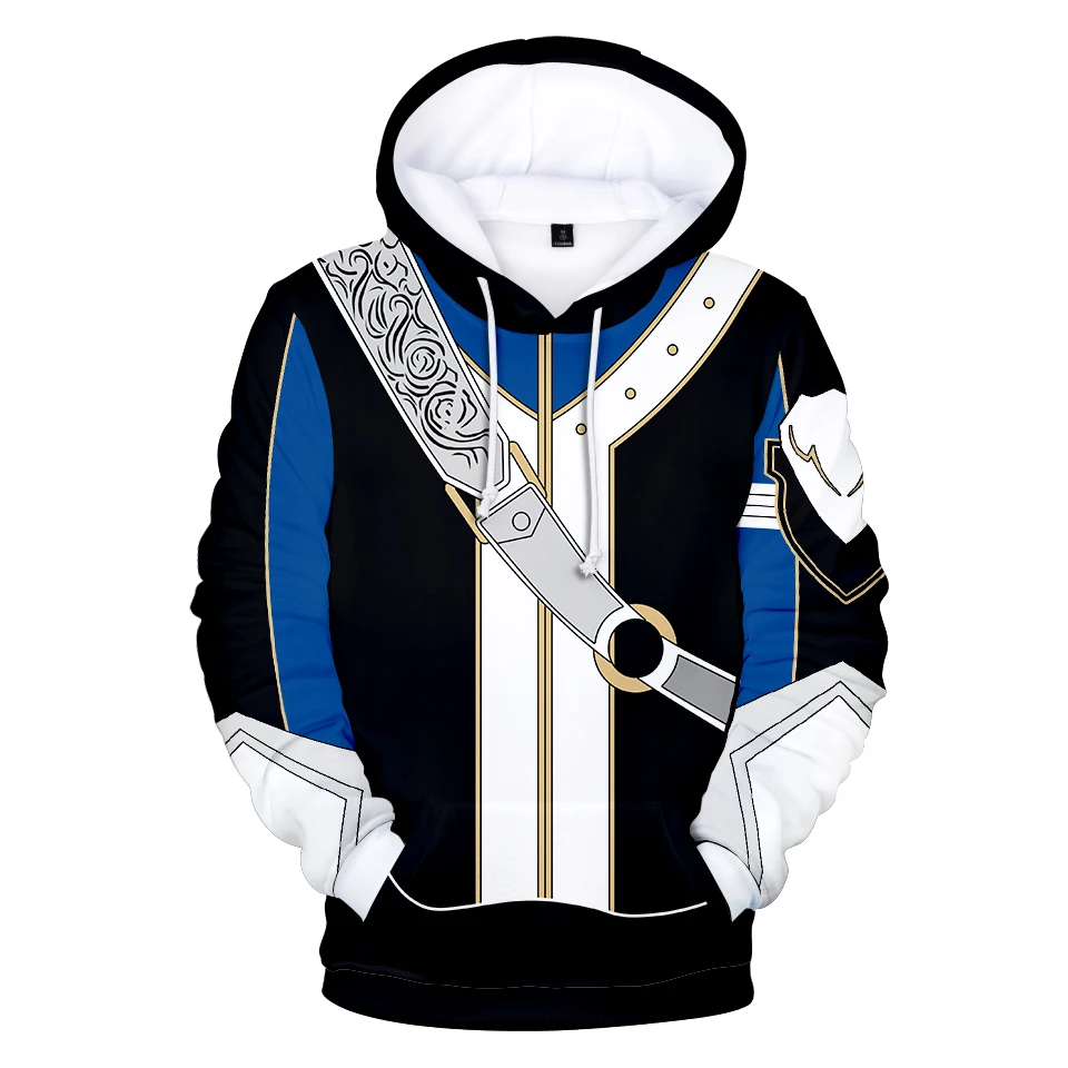Новые белые Fire Emblem игры 3D толстовки с капюшоном и принтом Повседневное для