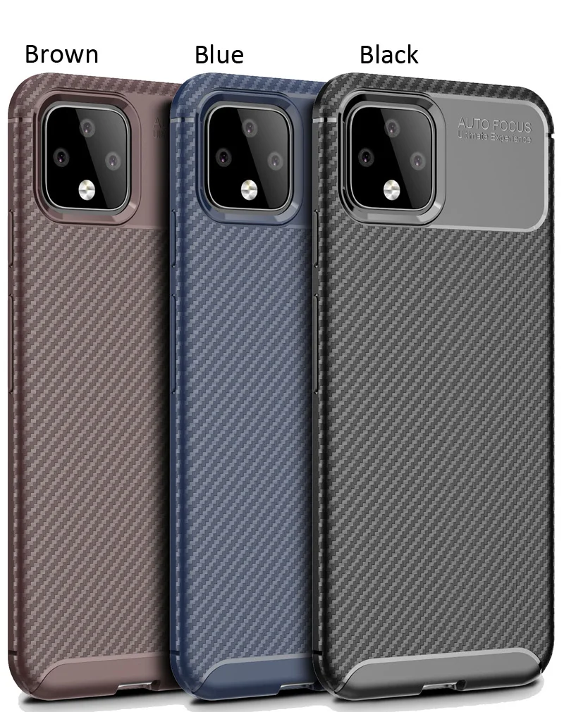 Чехол из углеродного волокна для Google Pixel 4 XL TPU силиконовый защитный чехол из волоконной ткани