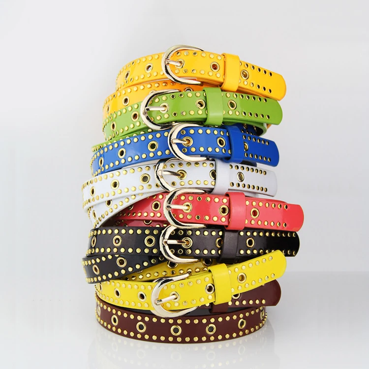 Punk popular nightclub street dance belt women's pin buckle thin fashion hundred matching pants luxury | Аксессуары для одежды