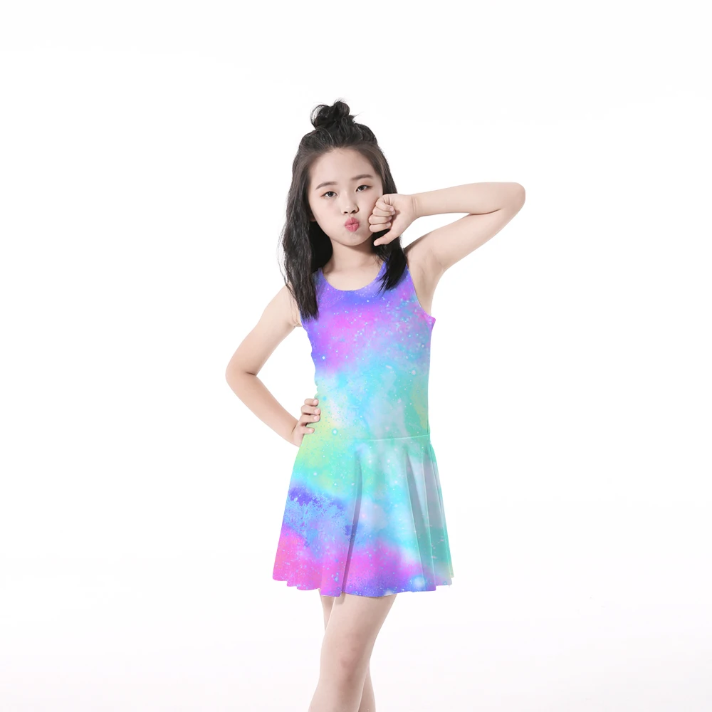 Купальный костюм с объемным рисунком галактики детский цельный купальный для