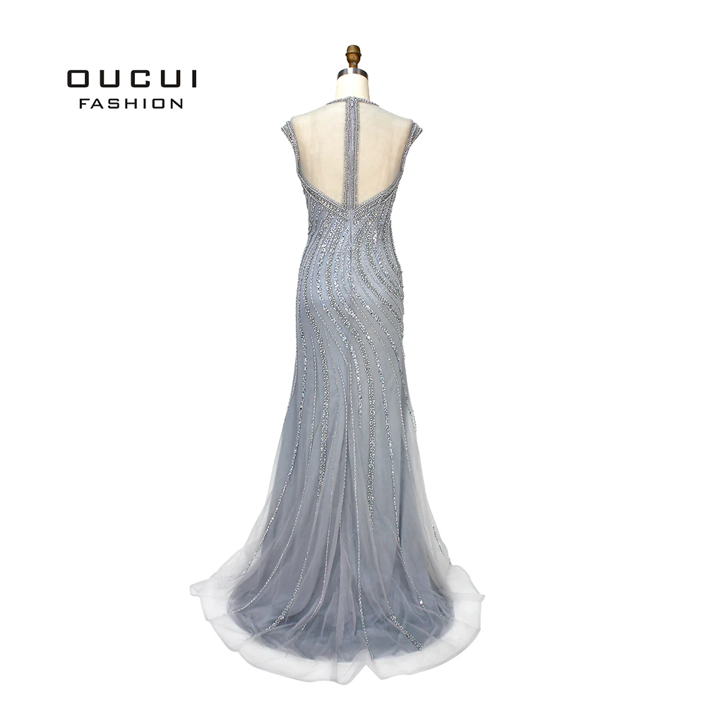 Oucui/Новое поступление Robe De Soiree платья для выпускного вечера 2019 цвет шампанского