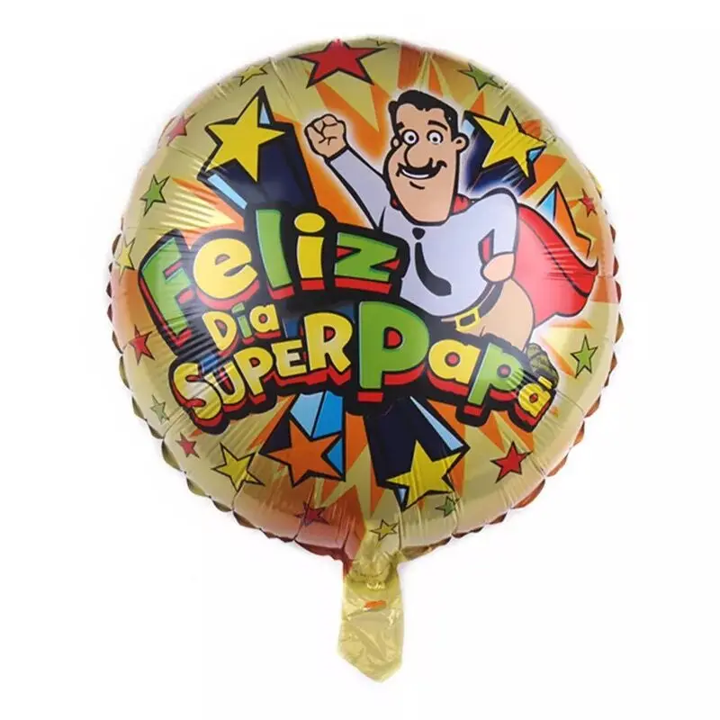 10 шт 18 дюймов испанский Счастливый День отца гелий Globos Feliz Dia супер папа фольга