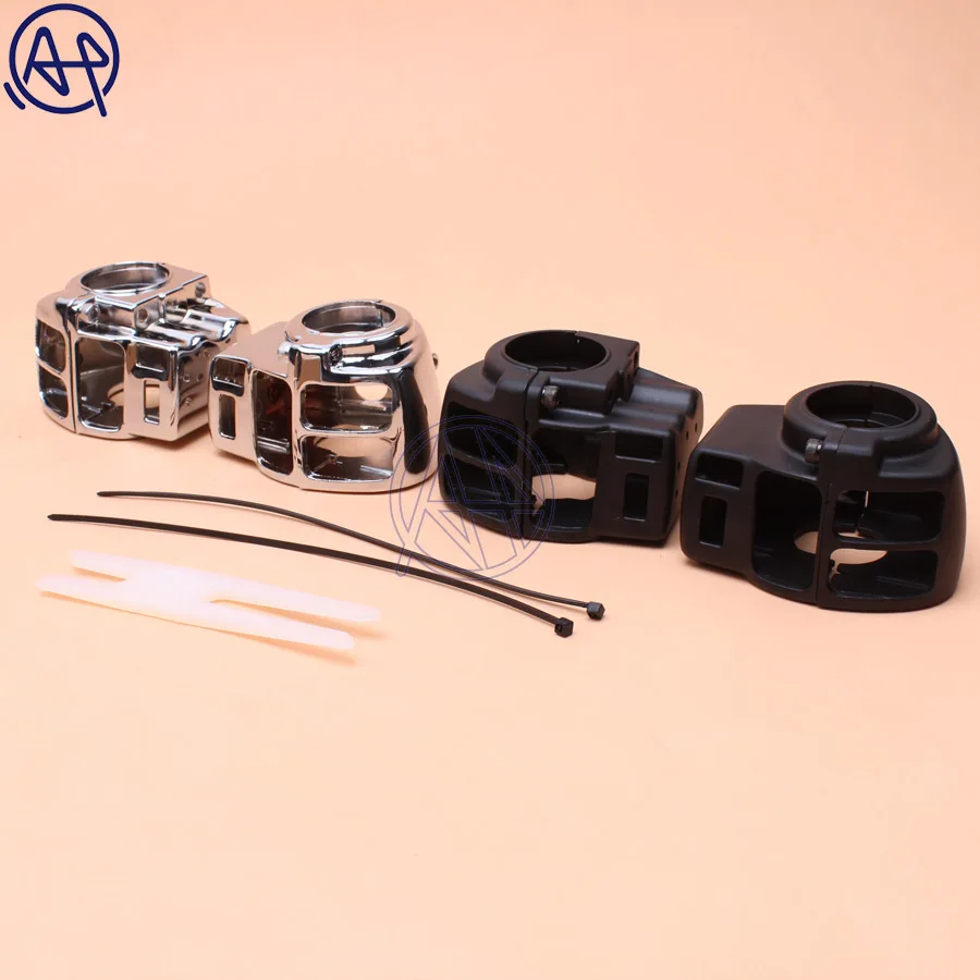 

Motorcycle Handlebar Switch Housing Cover Chrome/Black Aluminum For Harley Electra FLHTCU/I Road Glide FLTR/I Road King