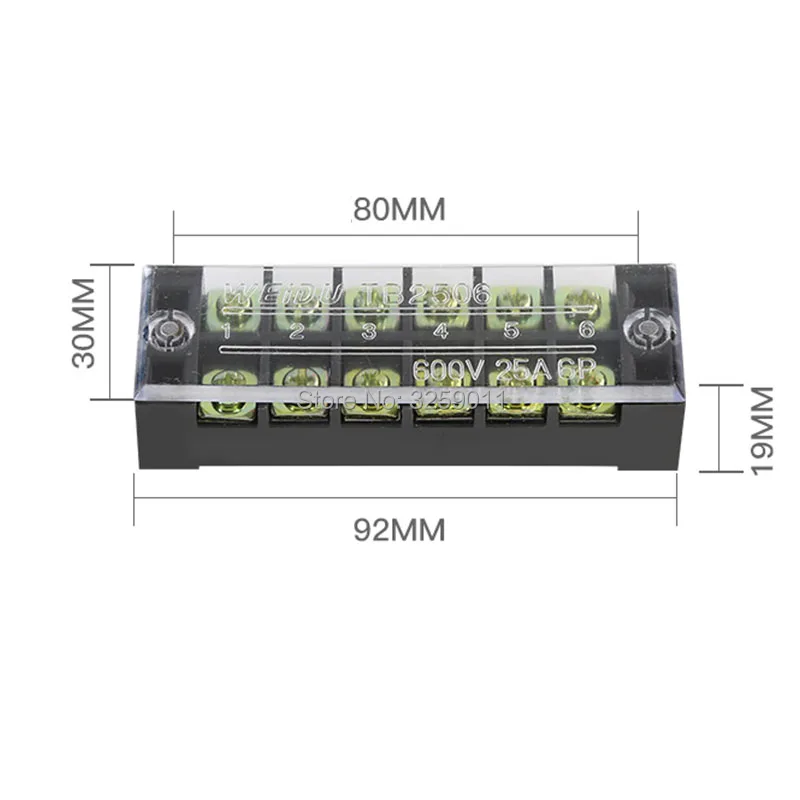 10 шт. TB-2506 TB25A06P Suyep 6 позиций двухрядный 600 в 25 А проволочный Барьерный блок