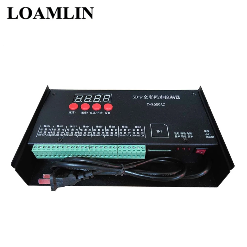 Светодиодный контроллер RGB для sd карты полноцветный с 8 портами на выходе