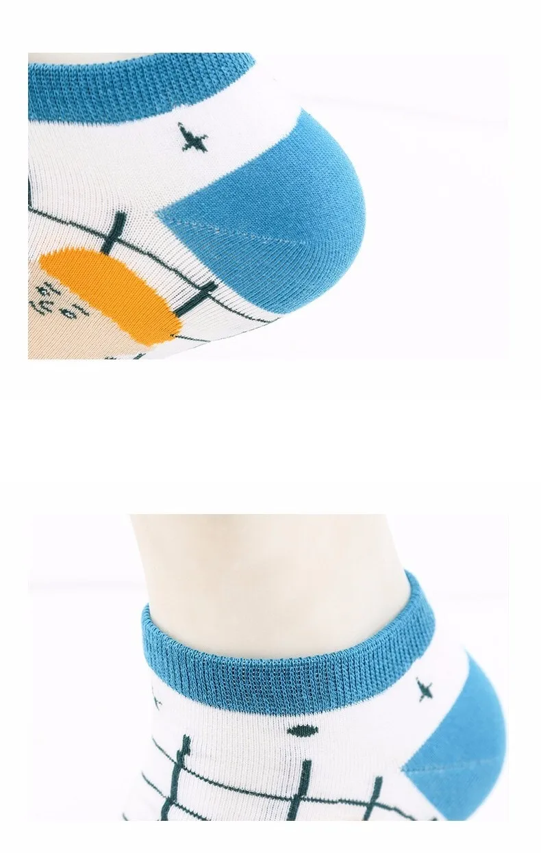 1 пара летних Хлопковых Носков для мужчин и женщин уличная мода Евро-американский