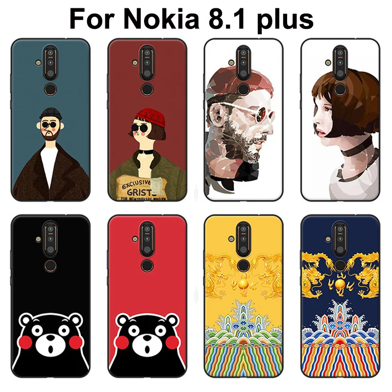 Чехол для Nokia 8 1 plus задняя крышка мягкий силиконовый чехол с рисунком из