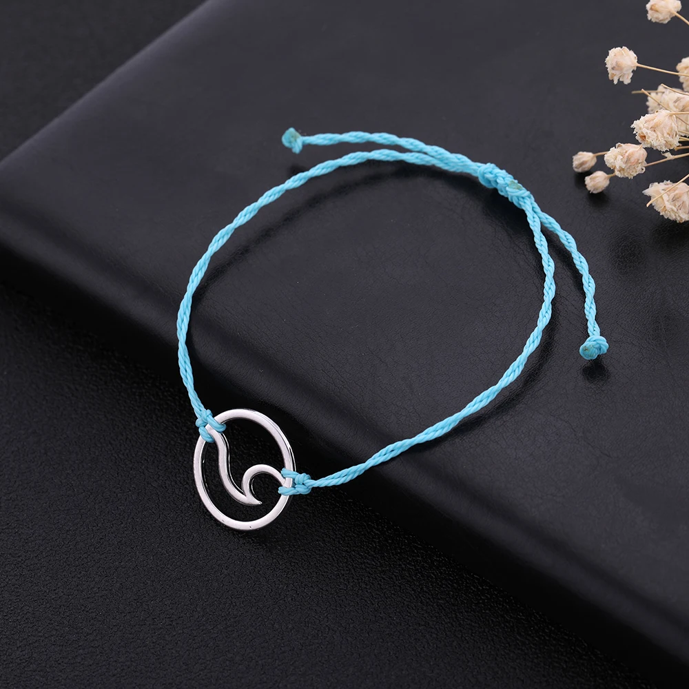 Круглая подвеска в виде волн женские синие браслеты ручной работы Корейском