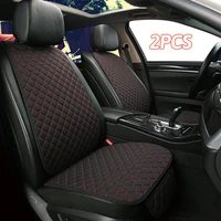 2pcs car seat cushions mat linen breathable car seat protector pad black and red for auto front interior accessories universal