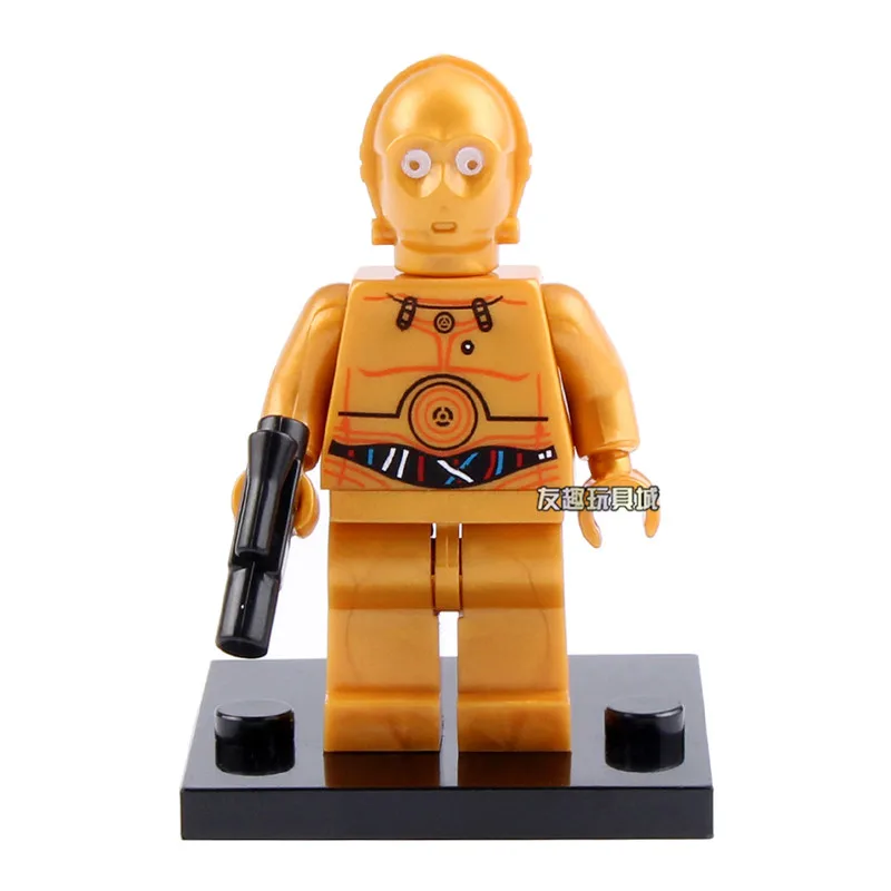 Одной продажи Звездные войны Rogue One C 3PO с картой робот R2D2 BB8 Хан Соло XH089 DIY minifig
