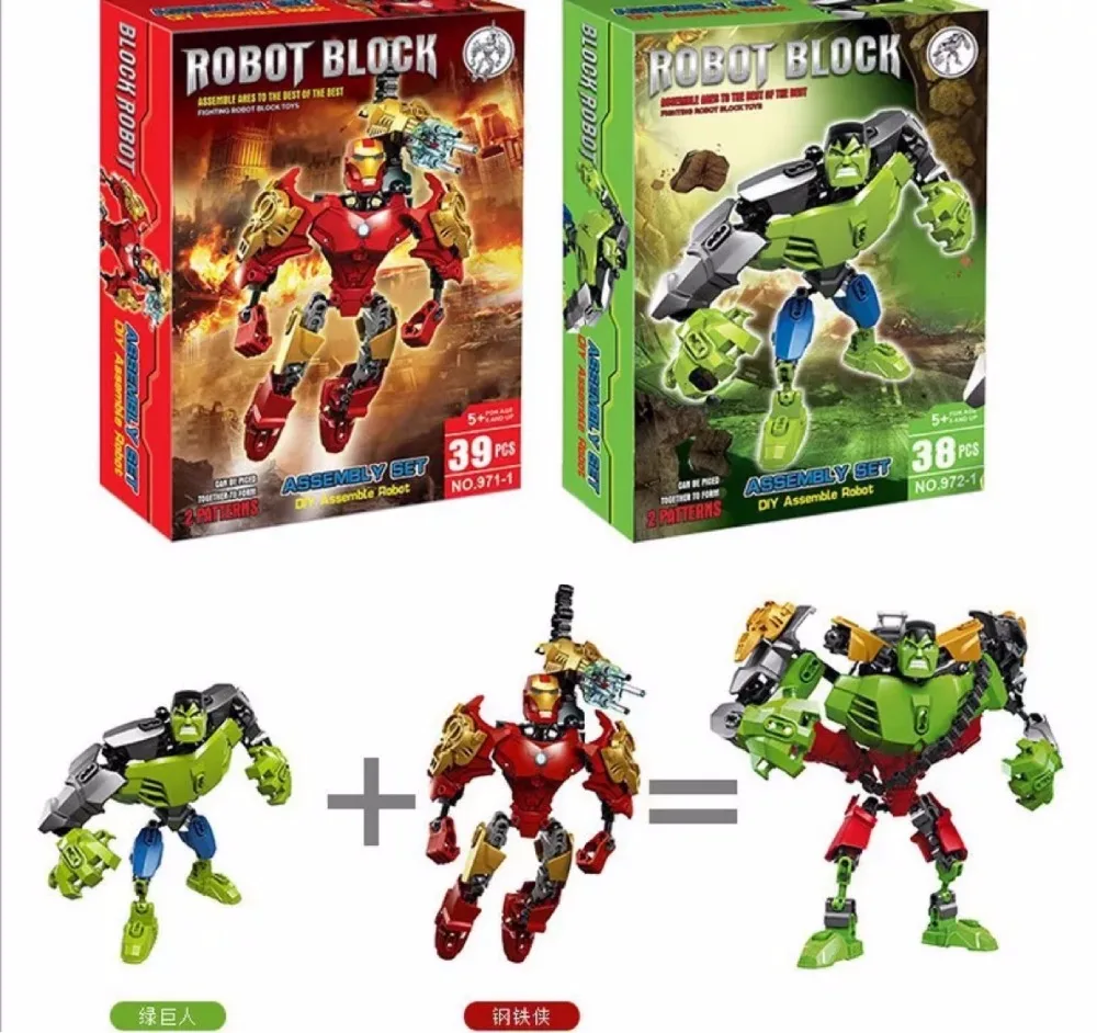 YCL 3D Avengers iron mans captain America poses with toy building blocks as a gifts | Игрушки и хобби
