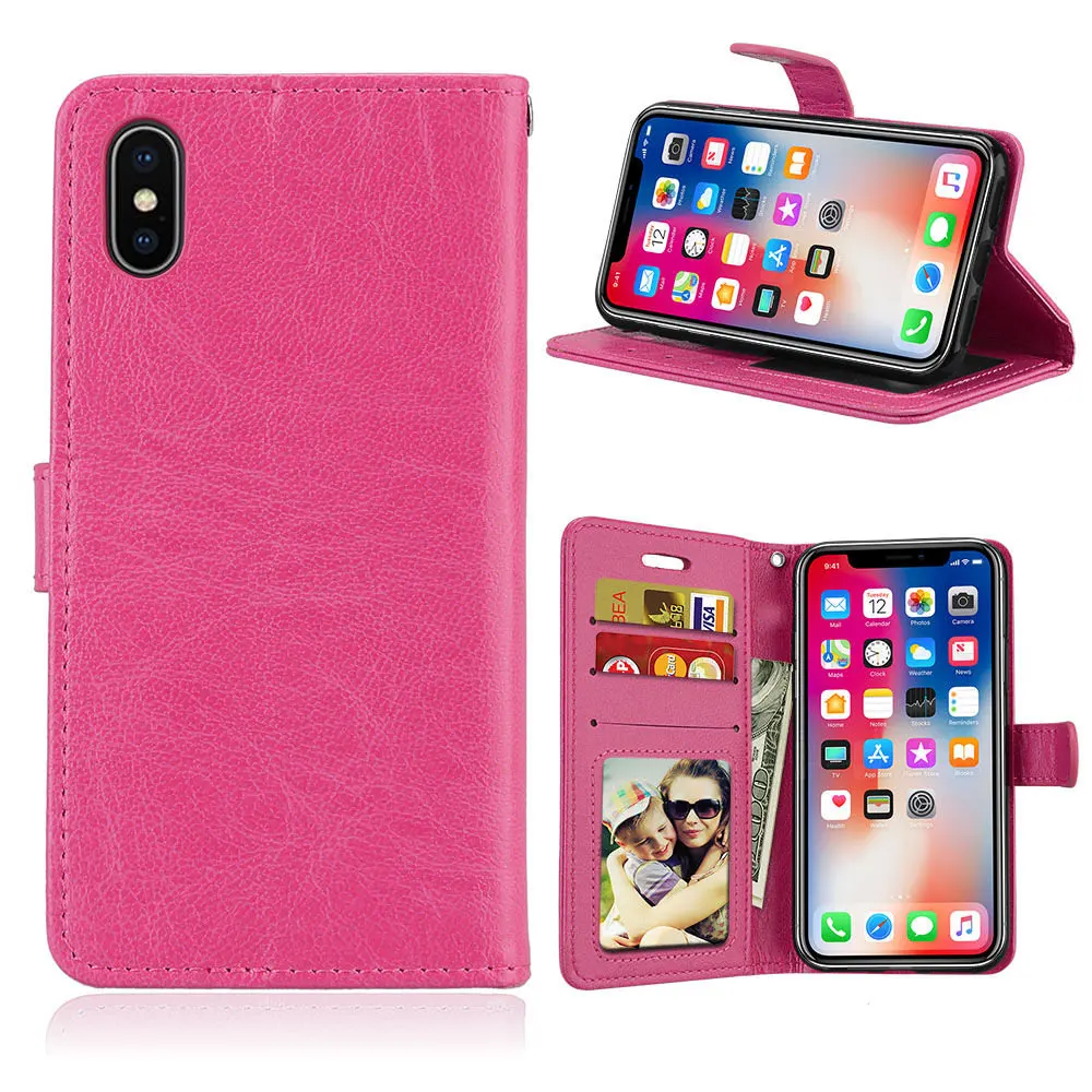1pcs/lot Arrivels Wallet Leather PU Stand+TPU Cover Case with Photo frame for iPhone X | Мобильные телефоны и аксессуары