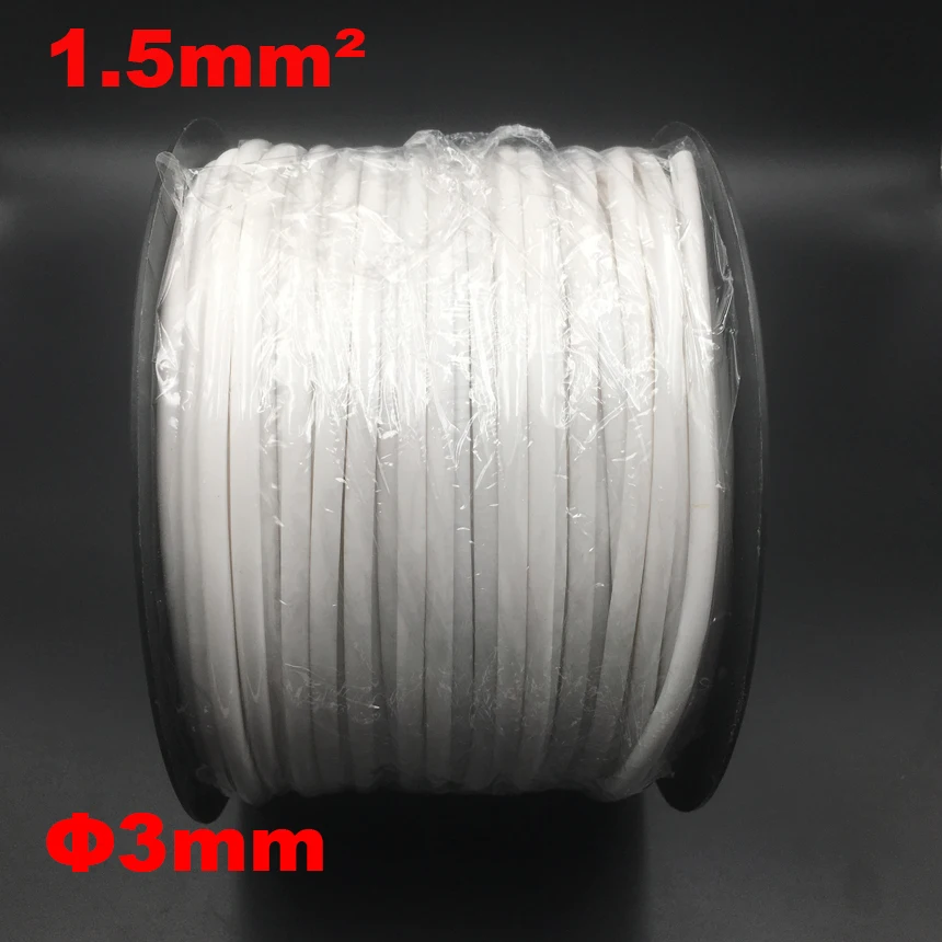 

1roll 1.5mm2 PVC 3mm ID White Handwriting Ferrule Printing Machine Number Plum Tube Wire Sleeve Blank Cable Marker