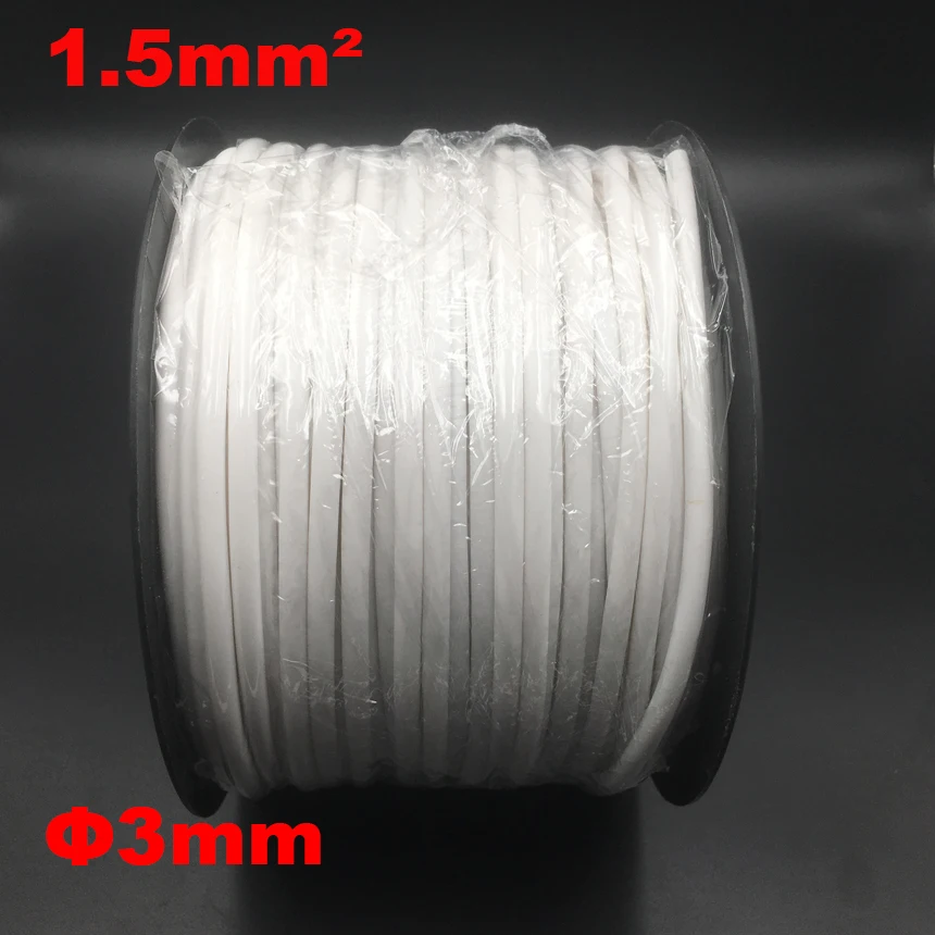 1roll 1.5mm2 PVC 3mm ID White Handwriting Ferrule Printing Machine Number Plum Tube Wire Sleeve Blank Cable Marker