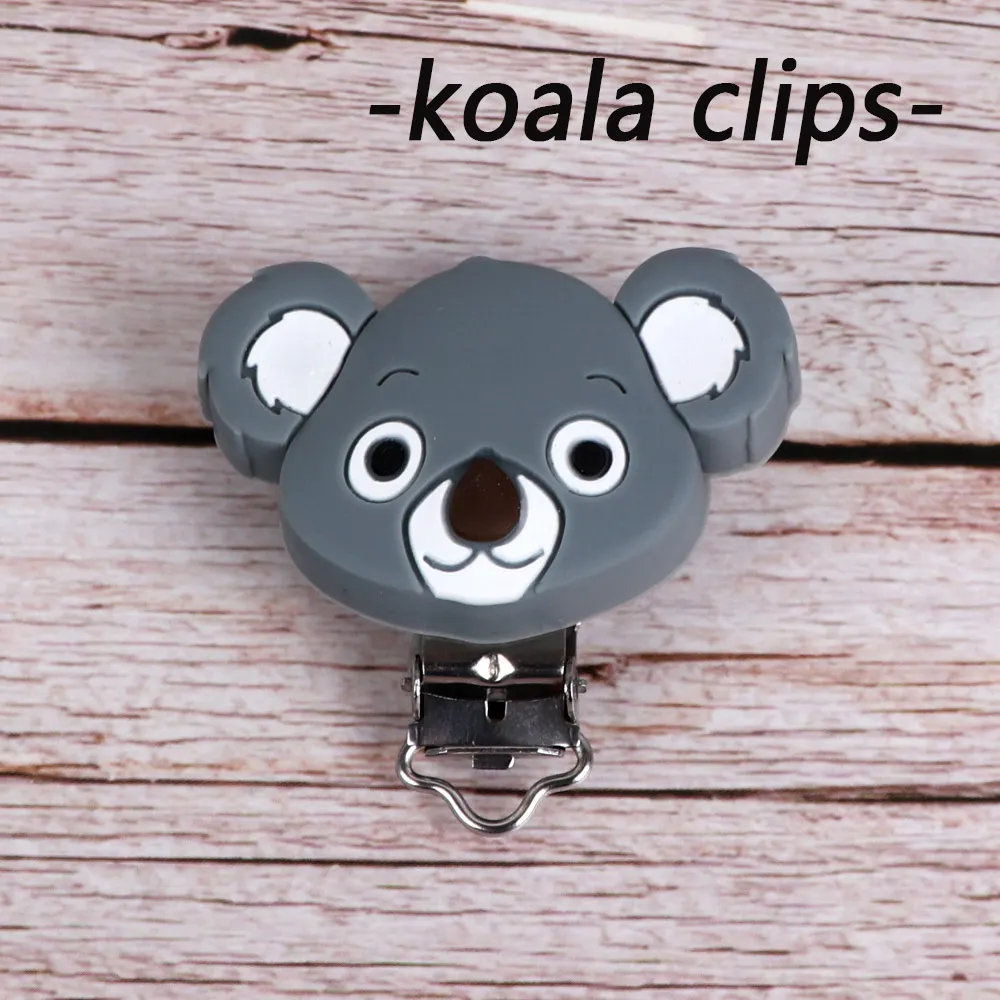 JZ1014-15 TYRY. HU Koala детские силиконовые для Прорезывание Зубов Бусины пищевого класса DIY аксессуары детские товары прорезывание зубов ожерелье для кормления соски Клипсы из бисера - Цвет: JZ1014-15
