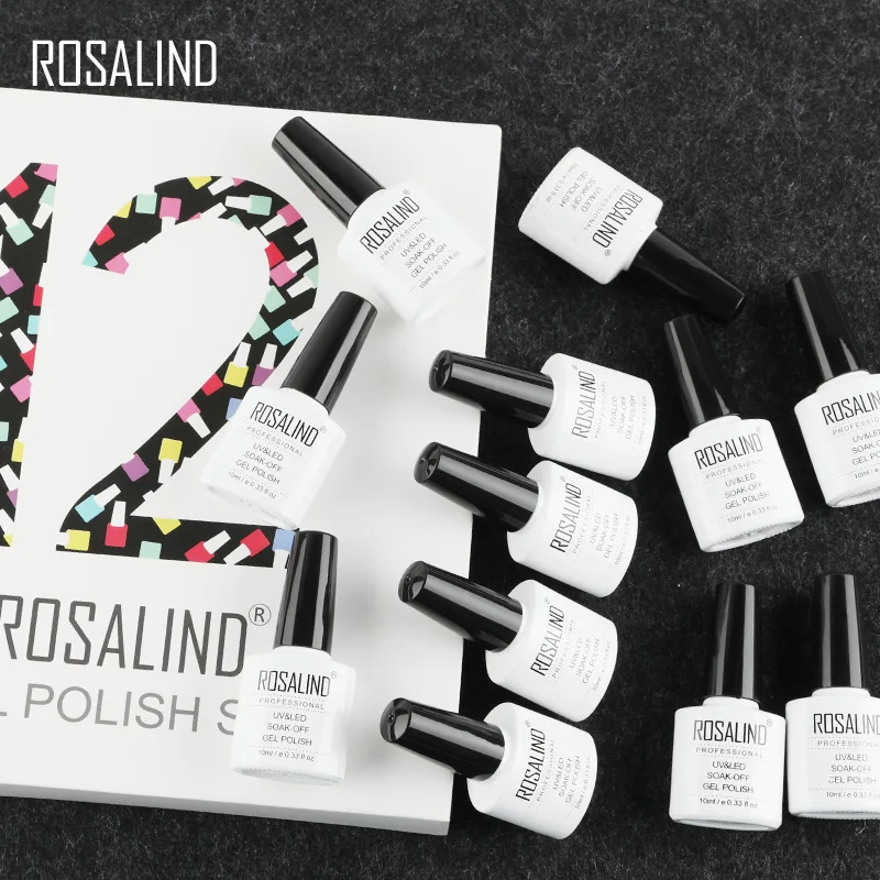 УФ Гель лак для ногтей ROSALIND 10 мл 12 шт./лот|Комплекты и наборы| |
