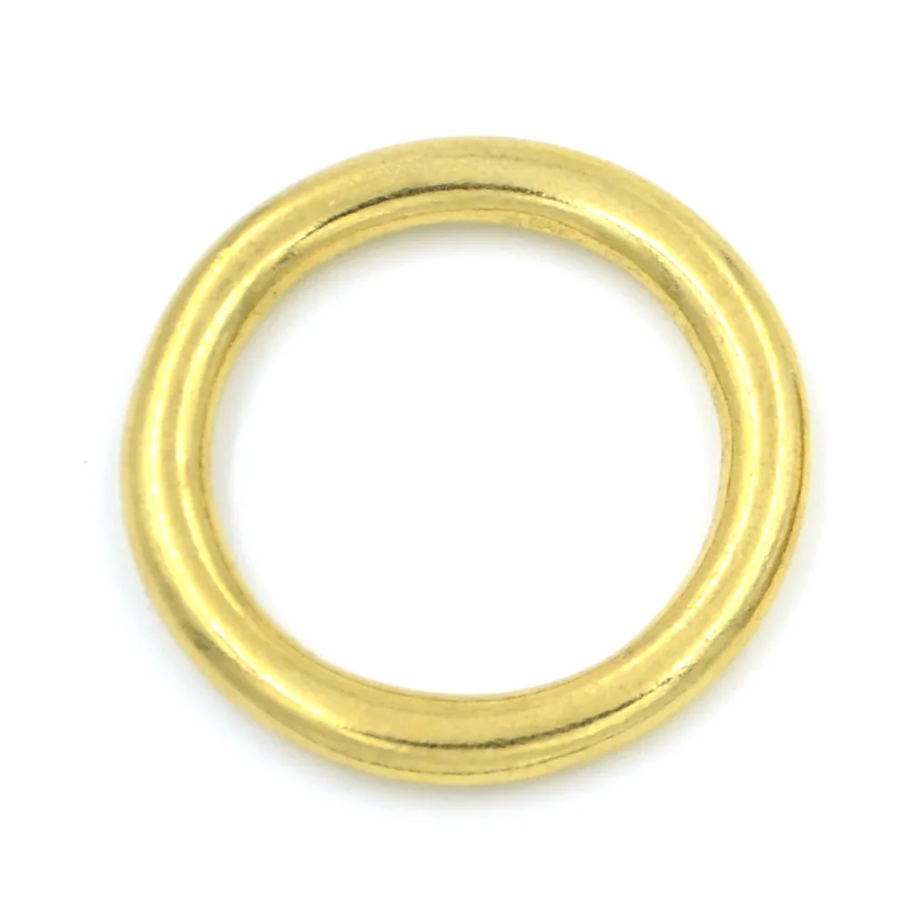 

5pcs 16mm Solid Brass O Rings of leather Accessory Cast High Quality Carft Strap Round DIY
