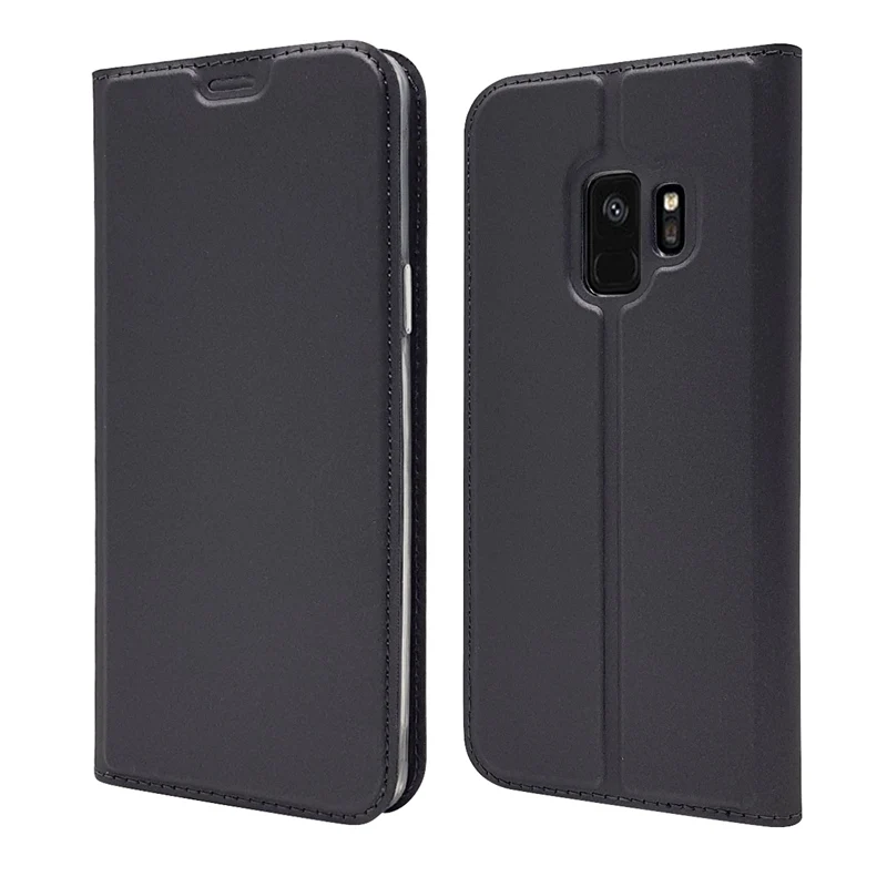 Черный чехол для Samsung galaxy S9 Plus с магнитной застежкой кожаный Galaxy