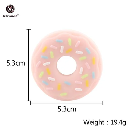 donut Let's Make Baby Teether 1 шт. грызун мультфильм животное пищевой силиконовый прорезыватель BPA бесплатно коала Прорезыватель зубов "медведь" для зубов крошечный стержень - Цвет: donut