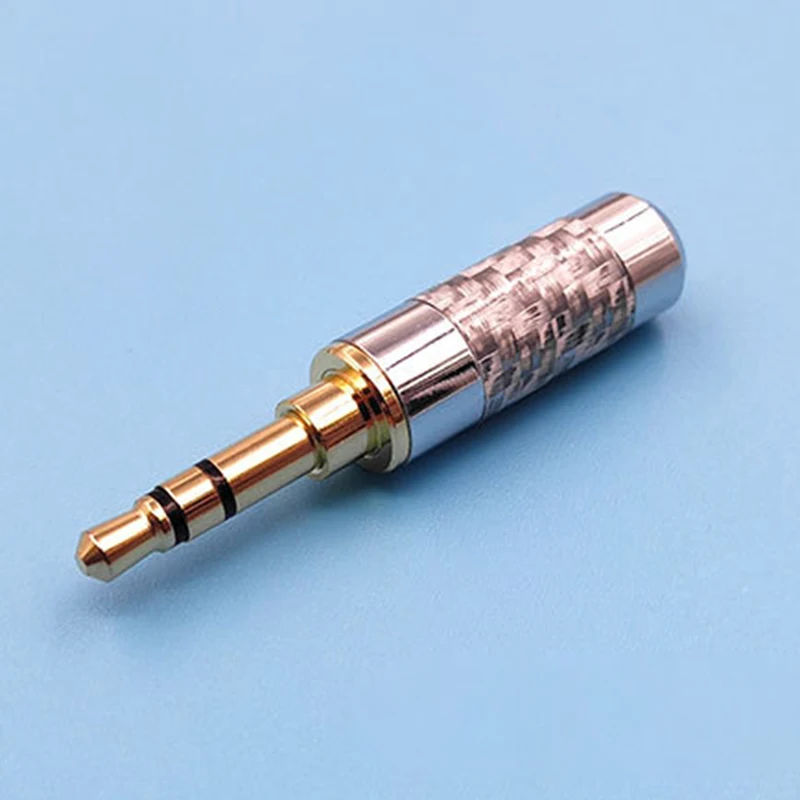 10 pcs Carbon fiber straight 3.5mm balanced stereo diy earphone jack plug 6.0 hole | Электроника