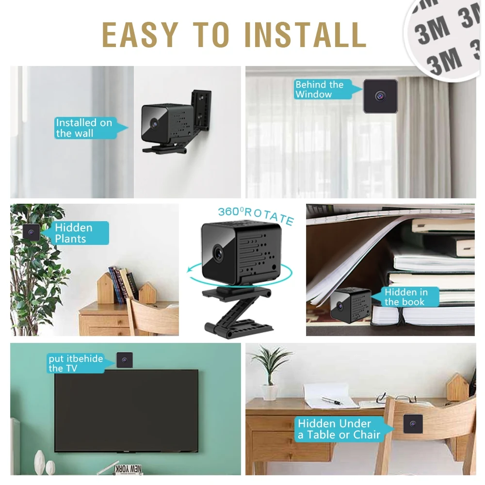 ZTour Q9H HD мини Wi-Fi камера портативная ip-камера с ночным видением V380 камера для видеонаблюдения Макс 128G