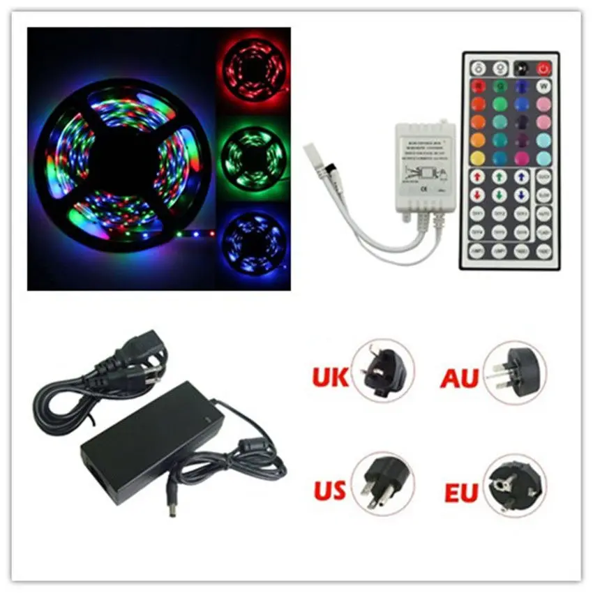 Светодиодная лента 5050 RGB набор водонепроницаемых лент ip65 300led 5 м с пультом