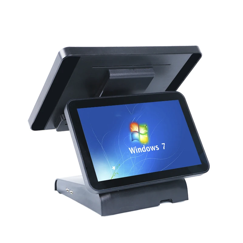 15 дюймовый сенсорный pos терминал с двойным экраном/pos система/все в одном windows для