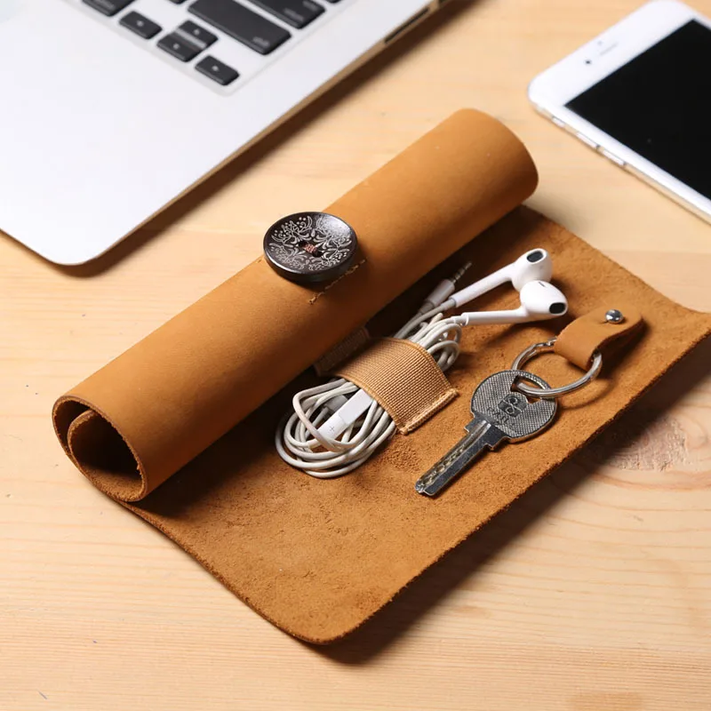 LDAJMW Органайзер из натуральной кожи чехол для хранения косметичка сумка USB кабель