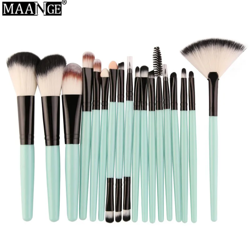 Makeup Brushes Set Powder Foundation Blush Eyeshadow Eyeliner Lip Beauty Make up Brush Tools MAANGE 18 Pcs