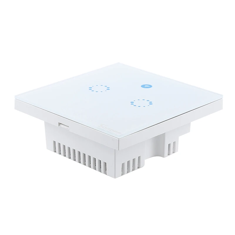 Sonoff T1 ЕС умный Wifi настенный сенсорный светильник-переключатель 1 комплект 2 банда сенсорный/WiFi/433 RF/APP пульт дистанционного управления Умный дом работа с Alexa