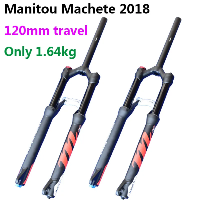 120 мм туристическая Велосипедная вилка Manitou Machete PRO, 27,5 размер, воздушные вилки для горного велосипеда, Велосипедная вилка с подвеской, матовая черная
