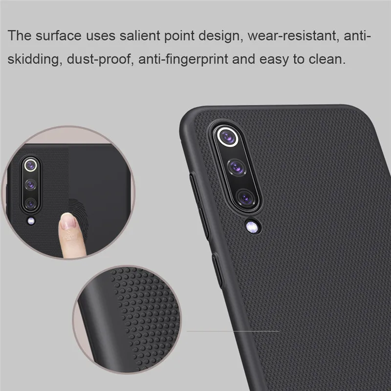 Nillkin Super Frosted Shield Case для Xiaomi MI 9 SE 9SE Ultra Thin Matte PC Hard Cover Стильный дизайн с точками.