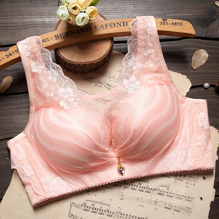 Без косточек Женский хлопковый бюстгальтер кружевной Регулируемый Тип