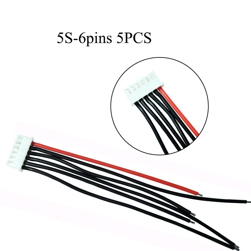 5S1P 5 шт. Lipo 2S 3S 4S 5S 6S батарея балансировщик провода кабель JST-XH JST XH разъем адаптера 22AWG 100 мм 10 см - Цвет: 5S1P